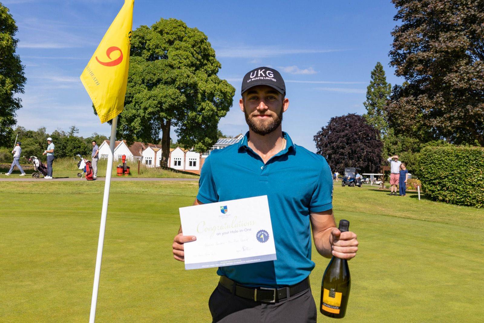Bradley Bawden, who made a hole-in-one at Frilford Heath